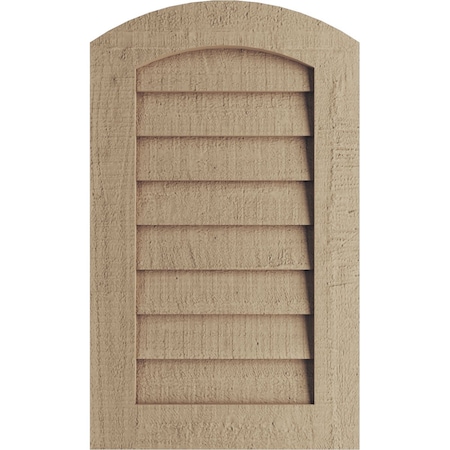Timberthane Rough Cedar Arch Top Faux Wood Non-Functional Gable Vent, Primed Tan, 36W X 39H